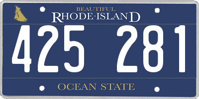 RI license plate 425281