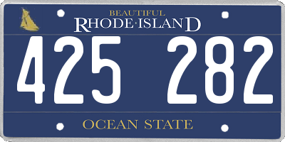 RI license plate 425282