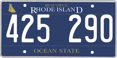 RI license plate 425290