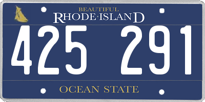 RI license plate 425291