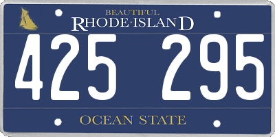 RI license plate 425295