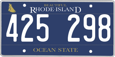 RI license plate 425298