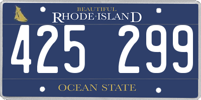 RI license plate 425299