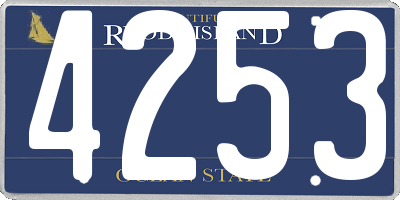 RI license plate 4253