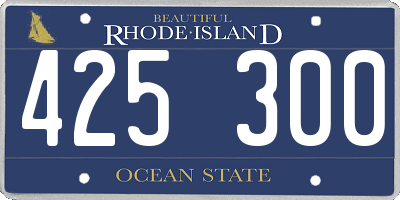 RI license plate 425300