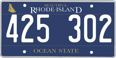 RI license plate 425302
