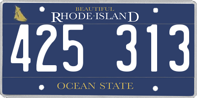 RI license plate 425313