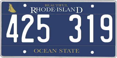 RI license plate 425319