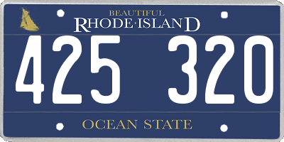 RI license plate 425320
