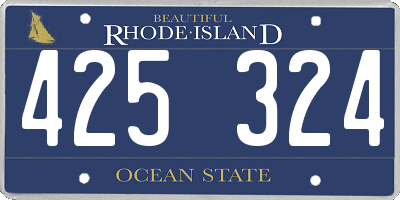 RI license plate 425324