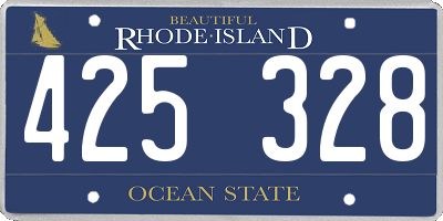 RI license plate 425328