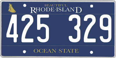 RI license plate 425329