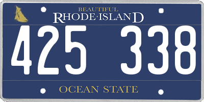 RI license plate 425338