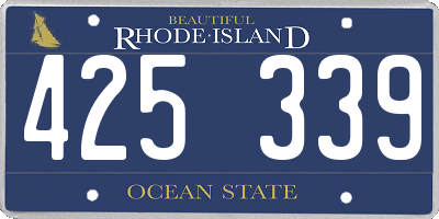 RI license plate 425339