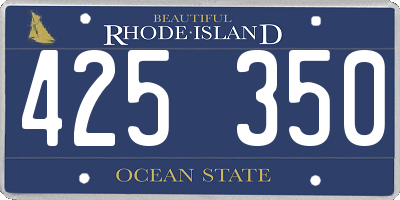 RI license plate 425350