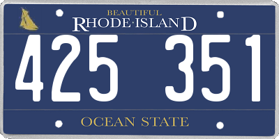 RI license plate 425351