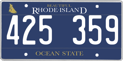 RI license plate 425359