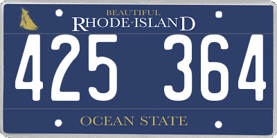 RI license plate 425364