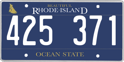 RI license plate 425371