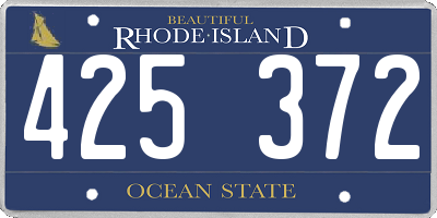 RI license plate 425372