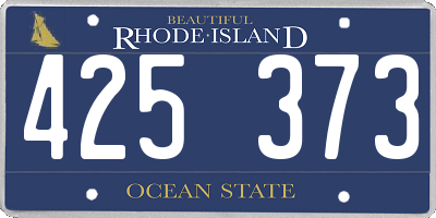 RI license plate 425373