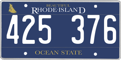 RI license plate 425376
