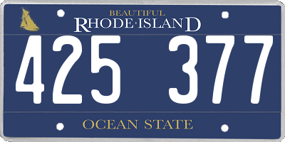 RI license plate 425377