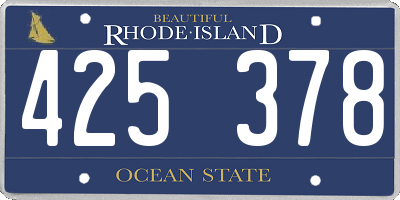 RI license plate 425378