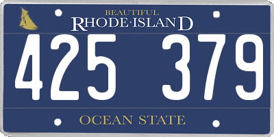 RI license plate 425379