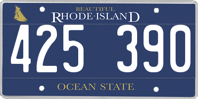 RI license plate 425390