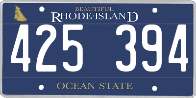 RI license plate 425394