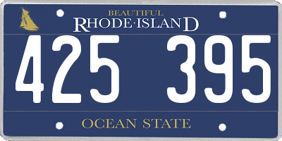 RI license plate 425395