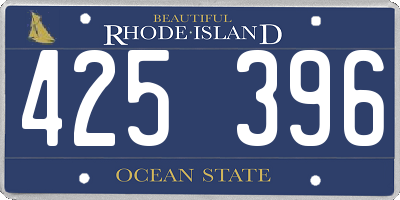 RI license plate 425396