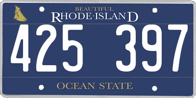 RI license plate 425397