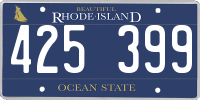 RI license plate 425399
