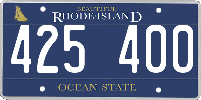 RI license plate 425400