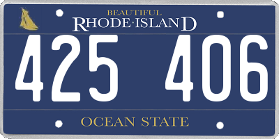 RI license plate 425406