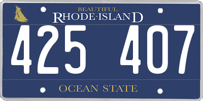 RI license plate 425407