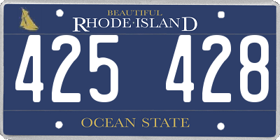 RI license plate 425428