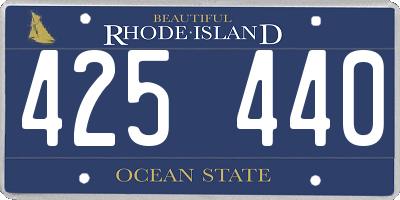 RI license plate 425440
