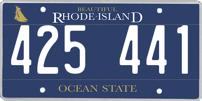 RI license plate 425441
