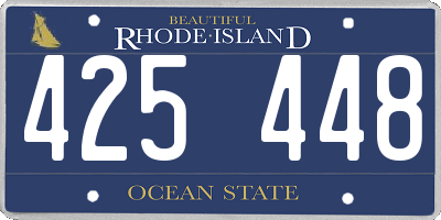 RI license plate 425448