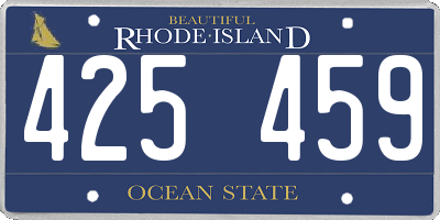 RI license plate 425459
