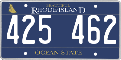 RI license plate 425462