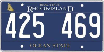RI license plate 425469