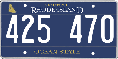 RI license plate 425470