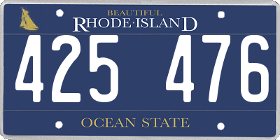 RI license plate 425476
