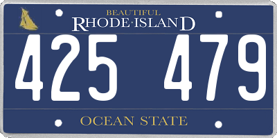 RI license plate 425479