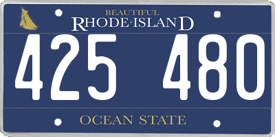 RI license plate 425480