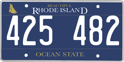 RI license plate 425482